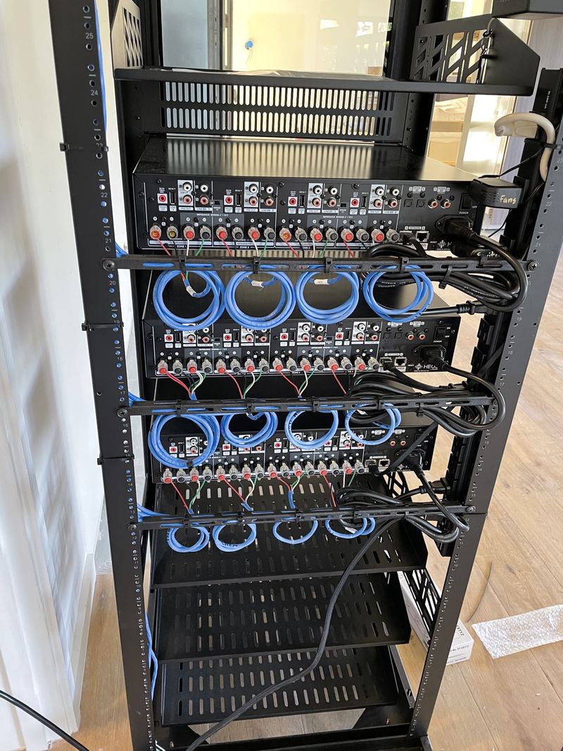 Structured cabling close-up
