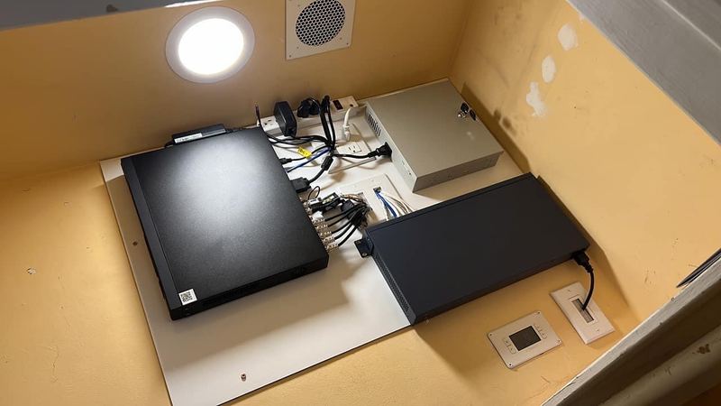 Concealed equipment cabinet