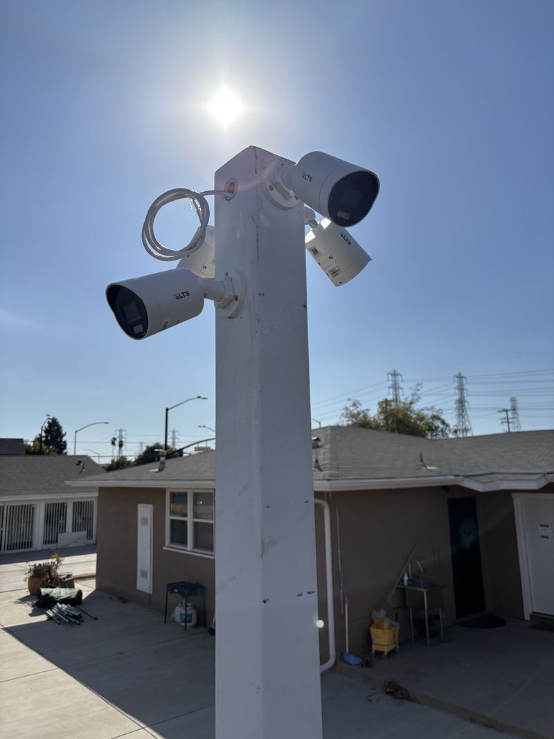 Outdoor surveillance camera installation