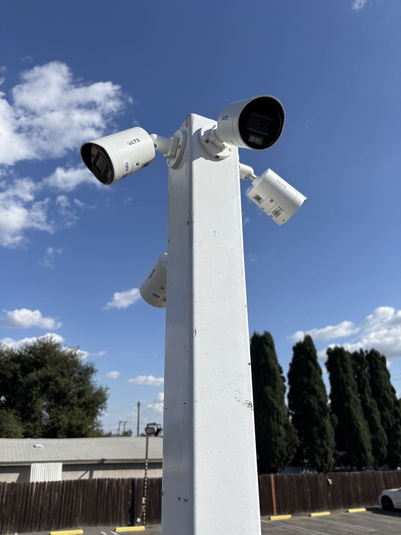 Dual pole-mounted cameras