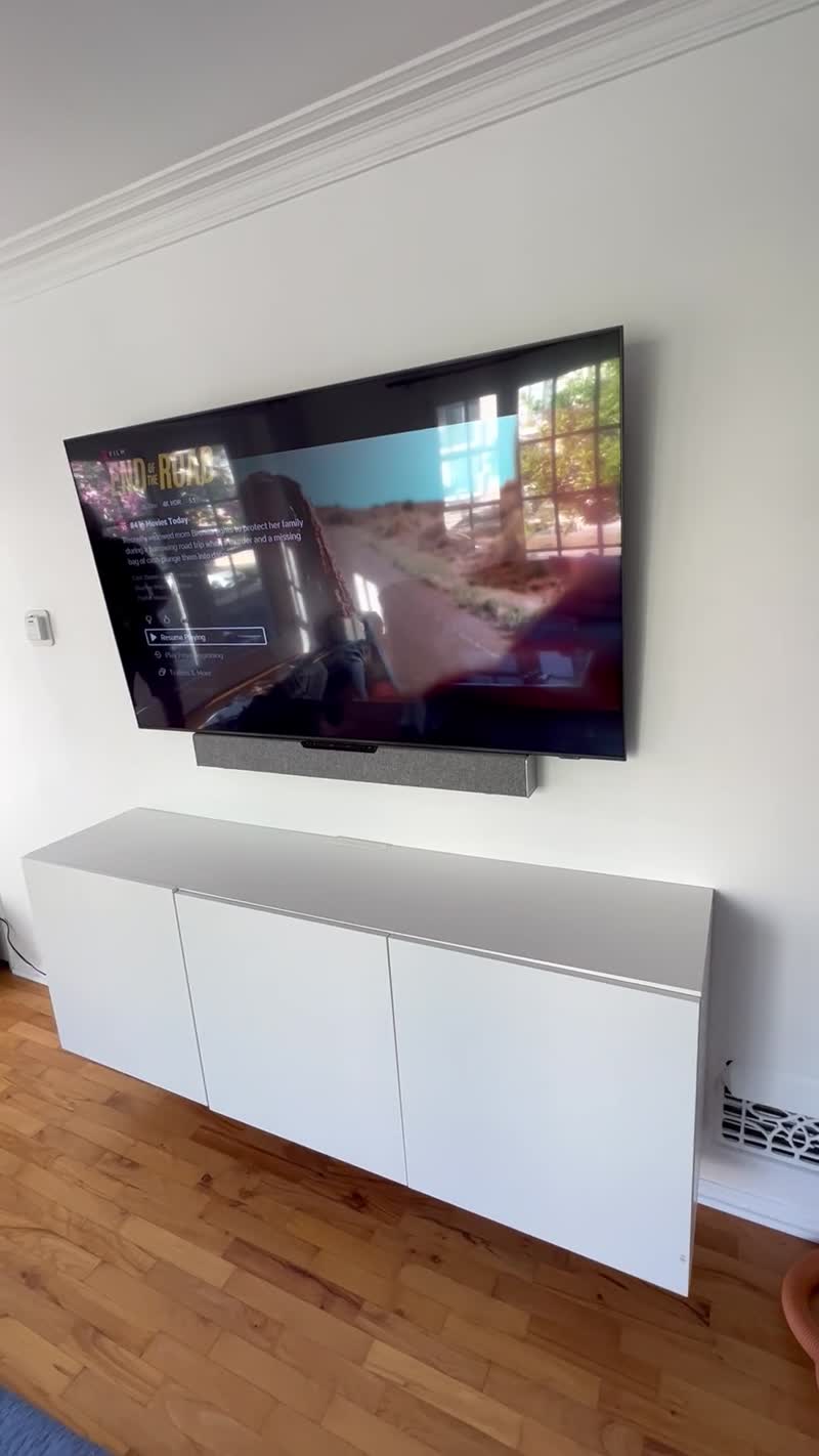 Wall-mounted home theater display walkthrough